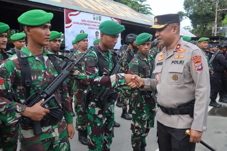 Jelang Putusan MK, Kapolda Papua Tengah Pimpin Apel Harkamtimas di Polres Nabire