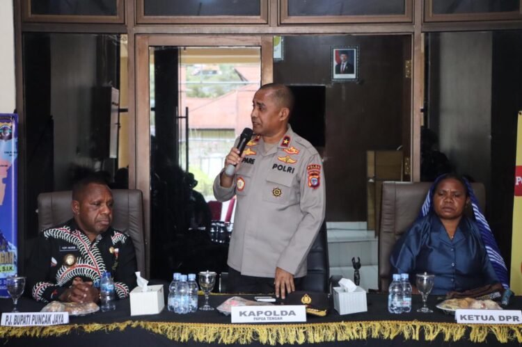 Kapolda Papua Tengah Laksanakan Pertemuan Dengan Para Forkopimda dan Perwakilan Massa Pendukung Paslon Bupati dan Wakil Bupati Puncak Jaya