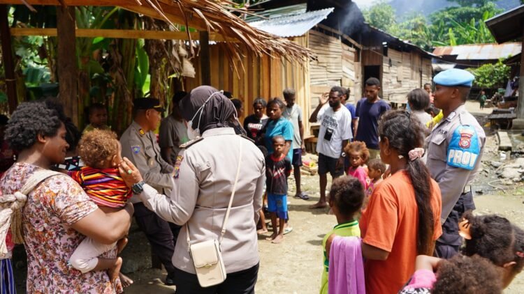Subsatgas Keladi Sagu Polres Jayapura Bersama Puskesmas Komba Perkuat Program Penanganan Stunting