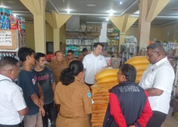 Satgas Pangan Kabupaten Mappi Tertibkan Harga dan Cek Ketersediaan Beras di Sejumlah Toko dan Distributor
