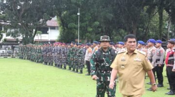 Dandim 1310/Bitung Letkol Inf Dewa Made DJ Jadi Komandan Apel Gelar Pasukan dan Peralatan Siaga Bencana