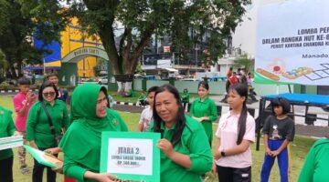 Tumbuhkan Semangat Kebersamaan, Persit KCK Cab. LXII Kodim 1310/Bitung, Olahraga Bersama dan Lomba Permainan Tradisional Peringati HUT Ke-80 Persit