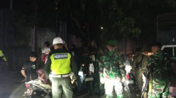 Ciptakan Situasi Kota Bitung yang Aman, Tertib dan Kondusif, Personel Kodim 1310/Bitung Bersama Aparat Terkait Gelar Patroli Gabungan