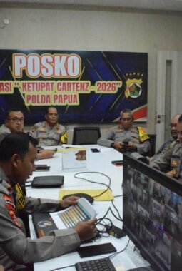 Polda Papua Gelar Anev Harian Operasi Ketupat Cartenz 2026, Tekankan Sinergi dan Pelayanan Humanis