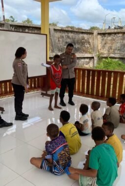 Polres Boven Digoel Gelar Ruang Edukasi Bagi Anak Putus Sekolah, Tingkatkan Literasi Dan Pola Hidup Sehat 